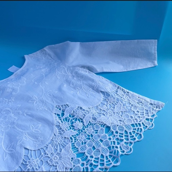 Love Ady Women's White Back Zip Lace French Knickers Mini Short Size Small - Picture 6 of 6